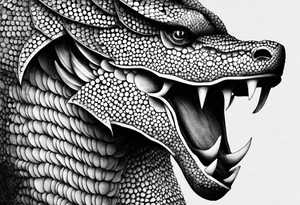 scaly armor tattoo idea
