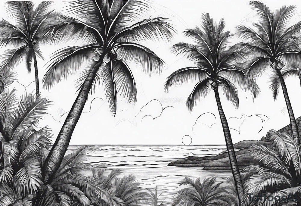 Palm trees, $ tattoo idea