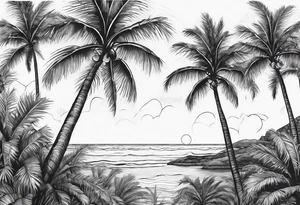 Palm trees, $ tattoo idea