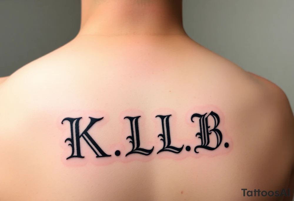 K.L.B tattoo idea