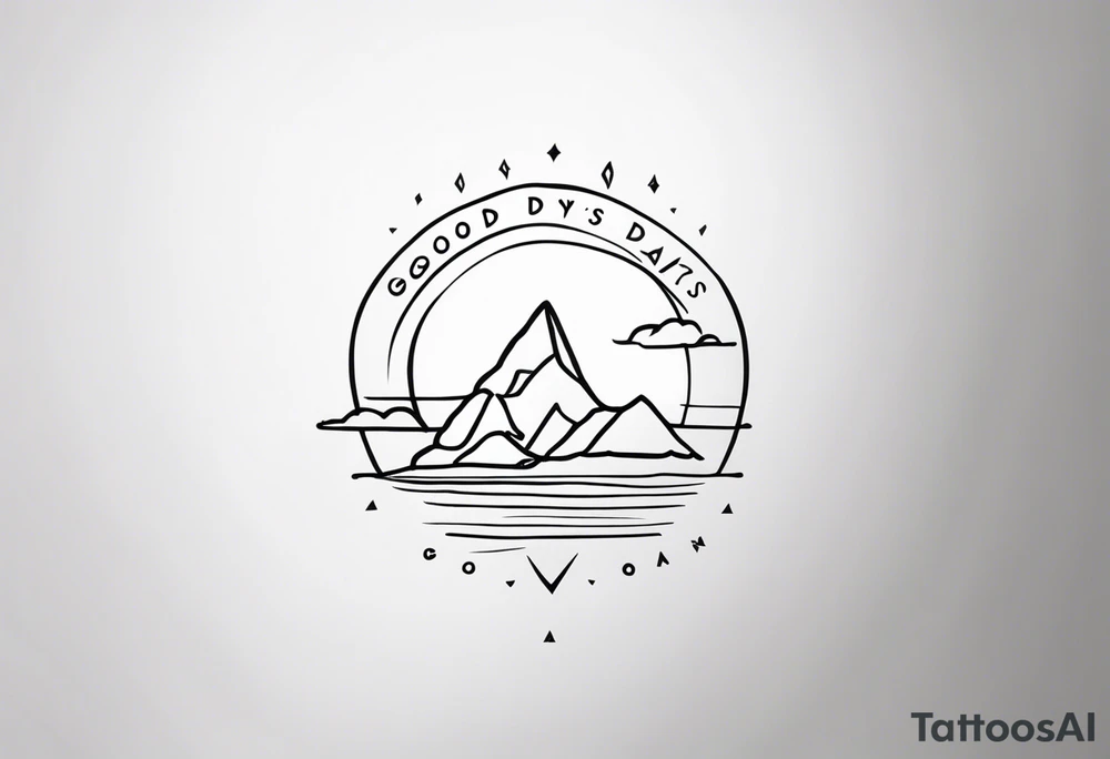 small tattoo with a message of "Good Days" tattoo idea