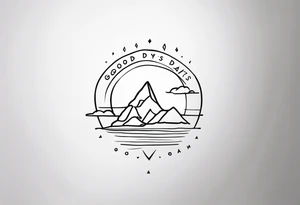 small tattoo with a message of "Good Days" tattoo idea
