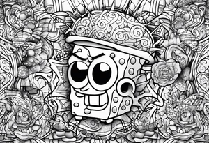 SpongeBob and brain tattoo idea