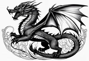 black dragon tattoo idea