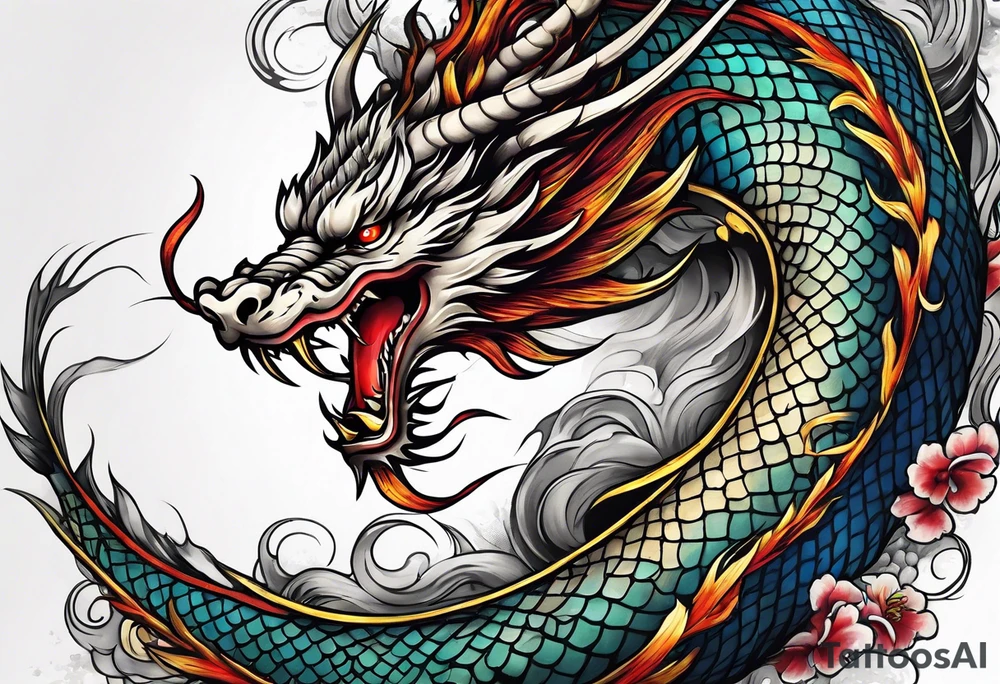 chinese dragon tattoo idea