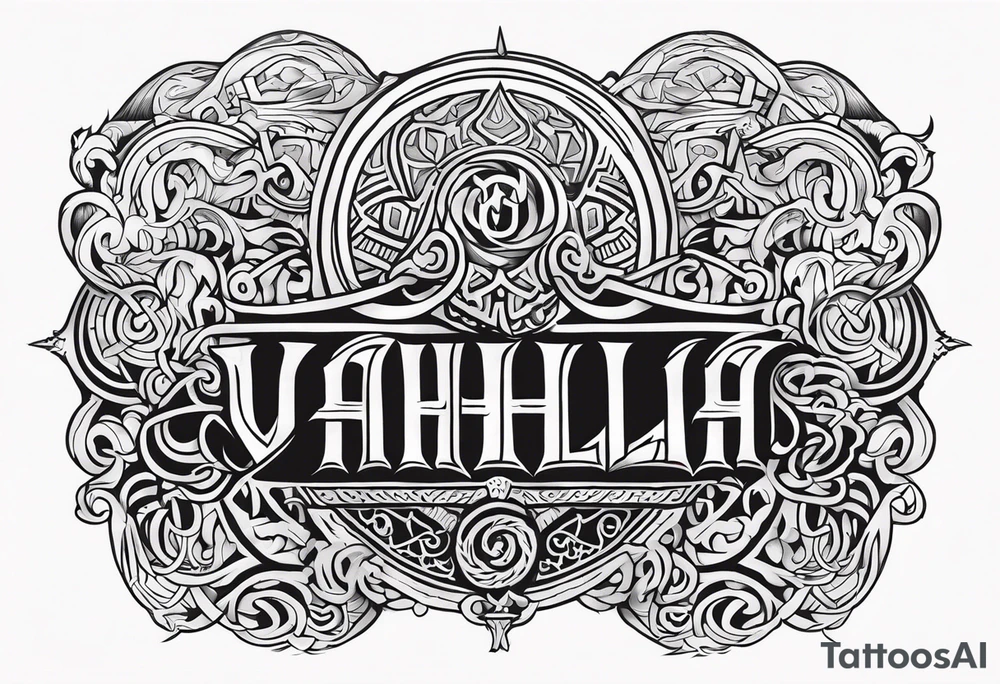Valhalla viking gods tattoo idea