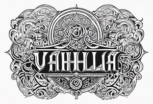 Valhalla viking gods tattoo idea