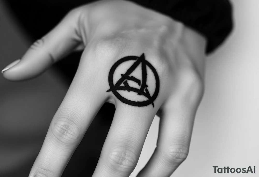 Cybersigilism tattoo of the anarchy symbol tattoo idea