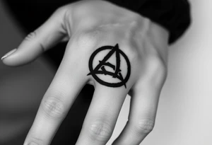 Cybersigilism tattoo of the anarchy symbol tattoo idea