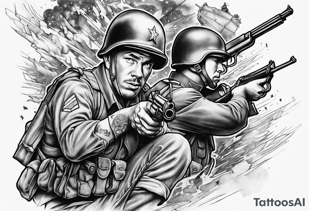 Ww2 gap fillers sleeve tattoo idea