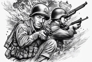 Ww2 gap fillers sleeve tattoo idea