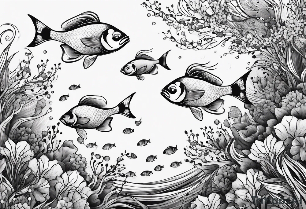 Shoal of tinyfish tattoo idea
