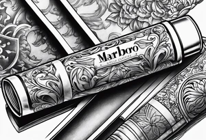 marlboro cigarettes tattoo idea