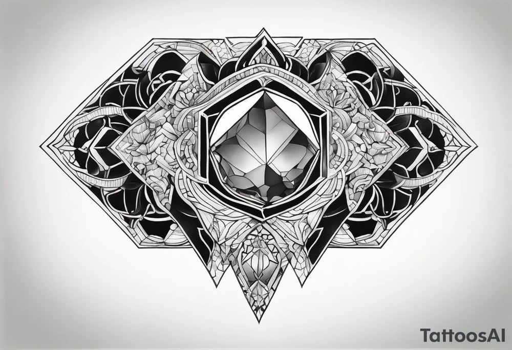 gemstone snake crystal body tattoo idea