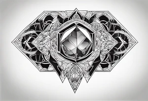 gemstone snake crystal body tattoo idea