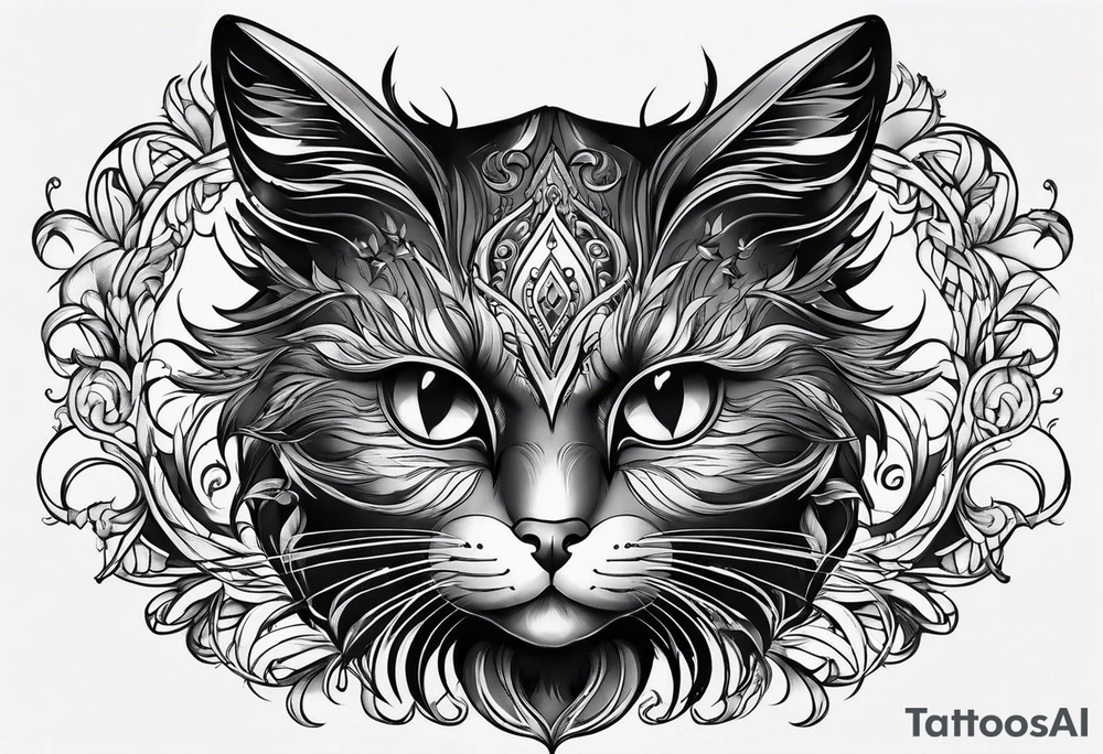 black cat tattoo idea
