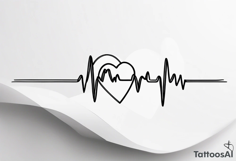 Heartbeat line intertwined with the words Darren Forever tattoo idea Heartbeat line intertwined with the words Darren Forever tattoo idea