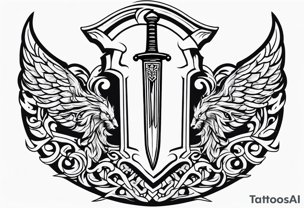 sword shield valhalla 
staircase tattoo idea