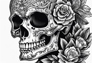 Skeleton hand tattoo with Gonzales tattoo idea