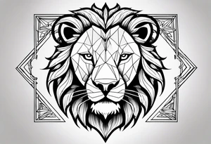 lion face, chest tattoo tattoo idea