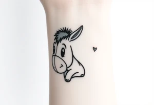 Cute Eeyore wrist tattoo tattoo idea