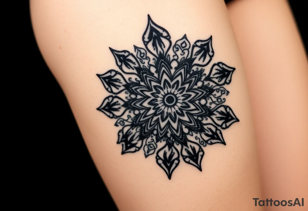 intricate mandala tattoo idea