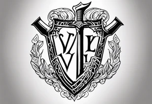 Valhalla sword shield 
 axe tattoo idea