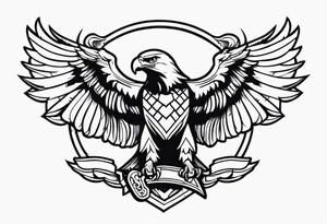 Eagle carrying sword tattoo idea