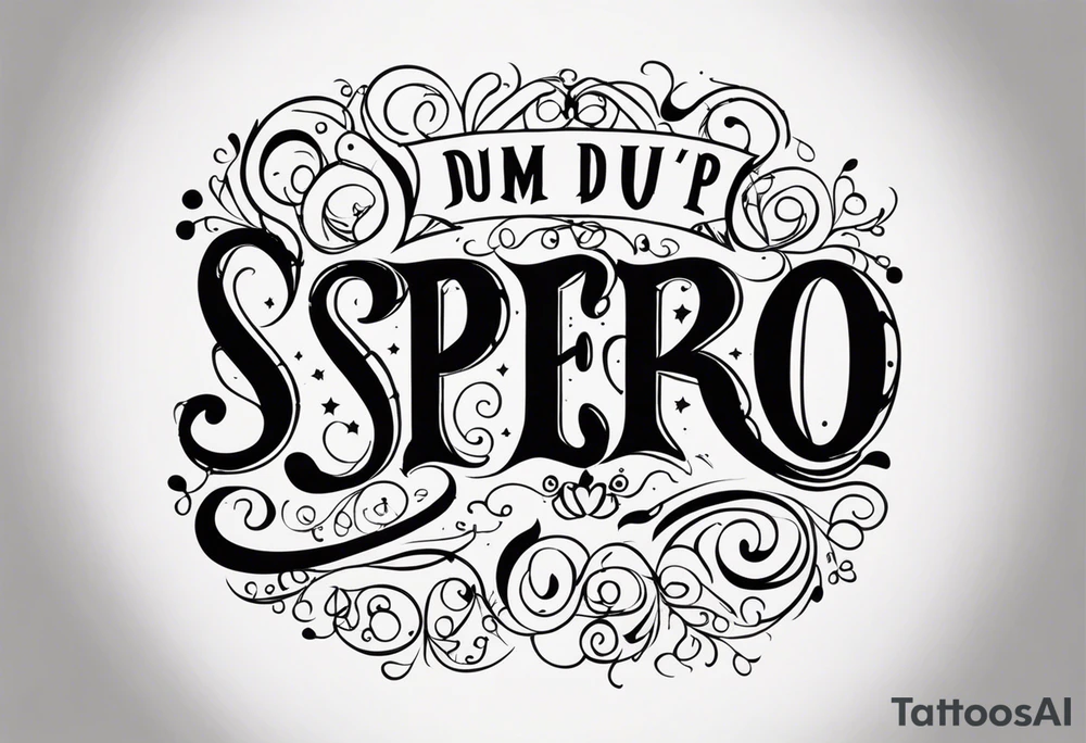 Dum spiro spero tattoo idea