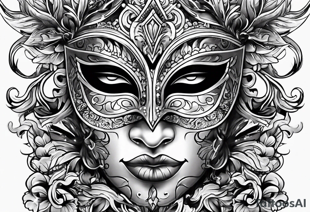 Drama Mask Tattoo Designs for Men tattoo idea