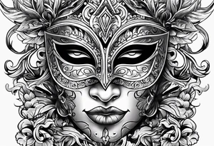 Drama Mask Tattoo Designs for Men tattoo idea