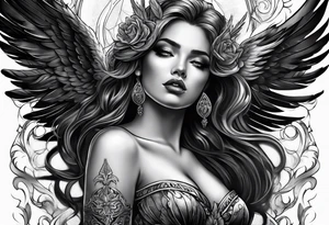 fallen angel tattoo idea