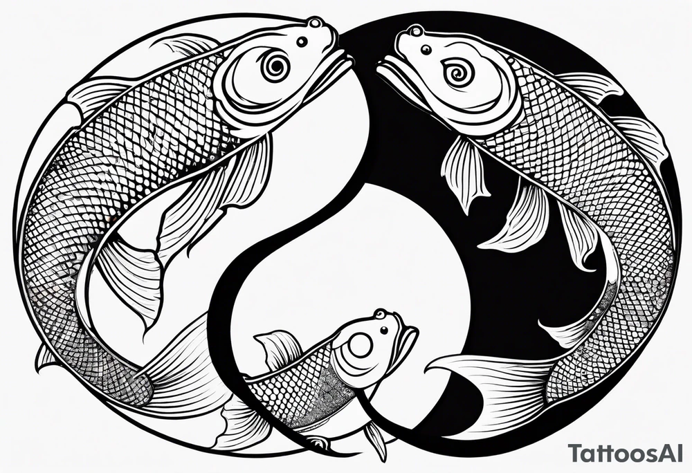 Koi fish ying yang tattoo idea