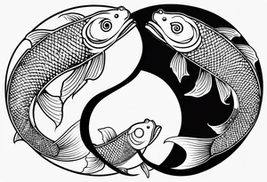 Koi fish ying yang tattoo idea