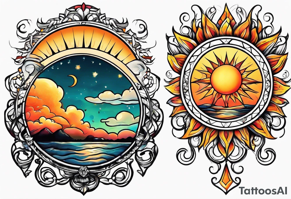 sun tattoo idea