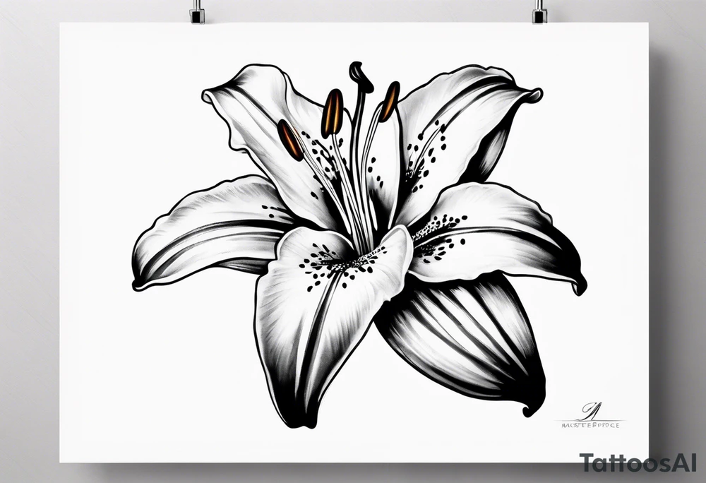 Small lily tattoo idea
