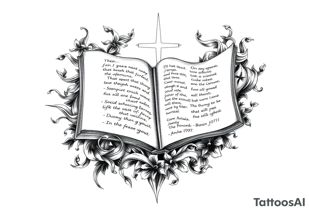 Powerful Biblical piece tattoo idea