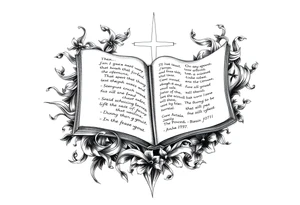 Powerful Biblical piece tattoo idea