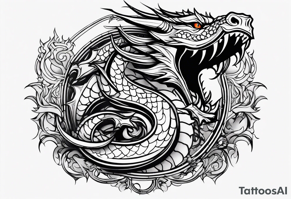 angelish 
roaring dragons tattoo idea
