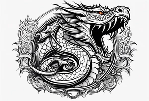 angelish 
roaring dragons tattoo idea