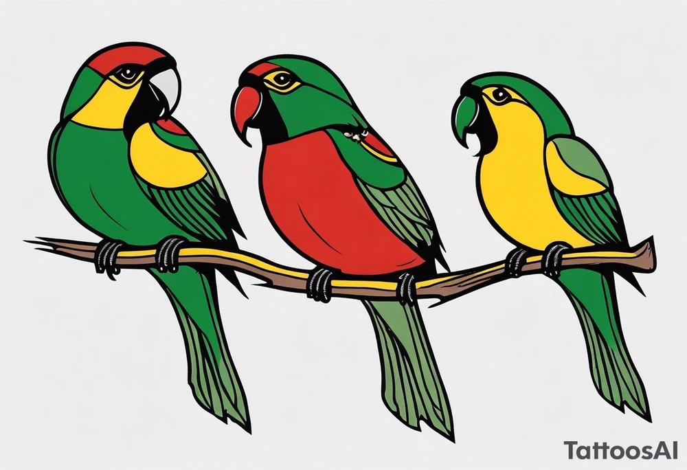 Three little birds bob marley jamaica tattoo idea