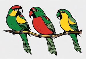 Three little birds bob marley jamaica tattoo idea