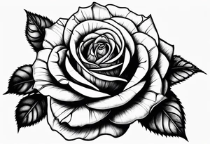 a red rose with thorns tattoo idea