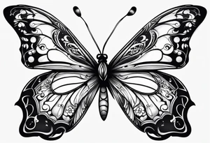A night butterfly tattoo idea