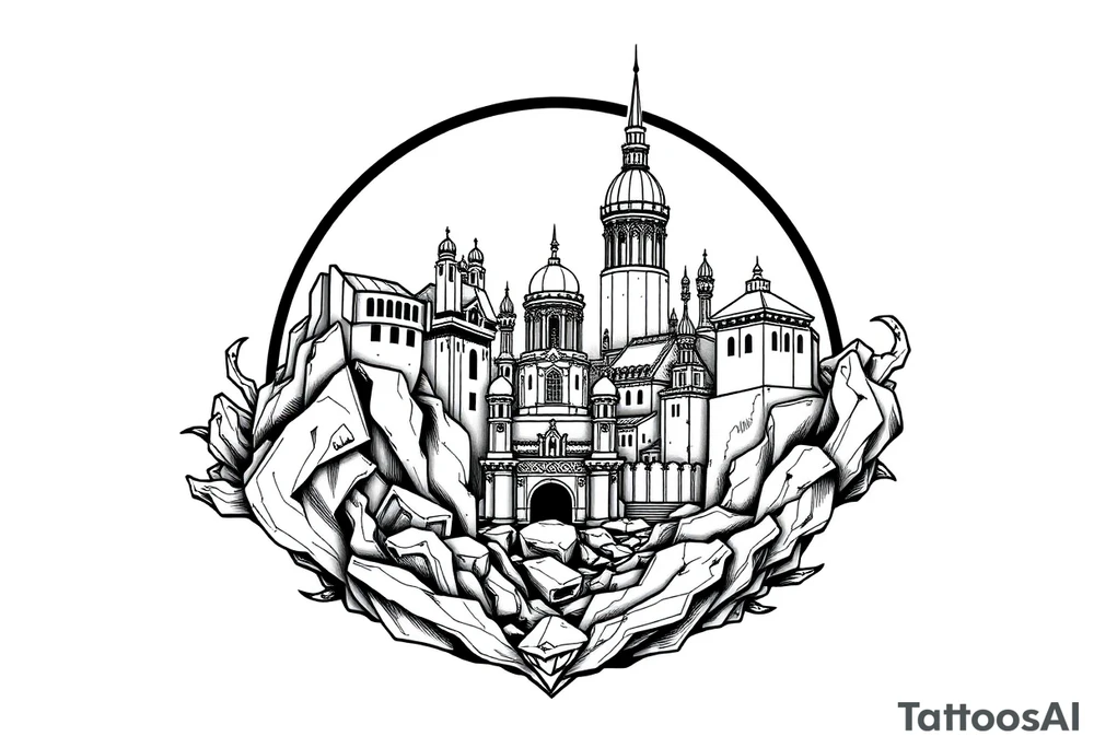 city of 
Atlantis tattoo idea