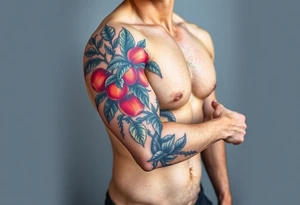 Pepper plant peach tree tattoo idea