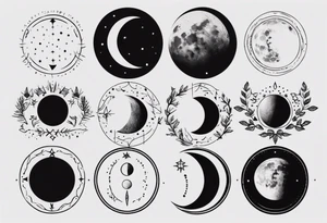 moon phases tattoo idea