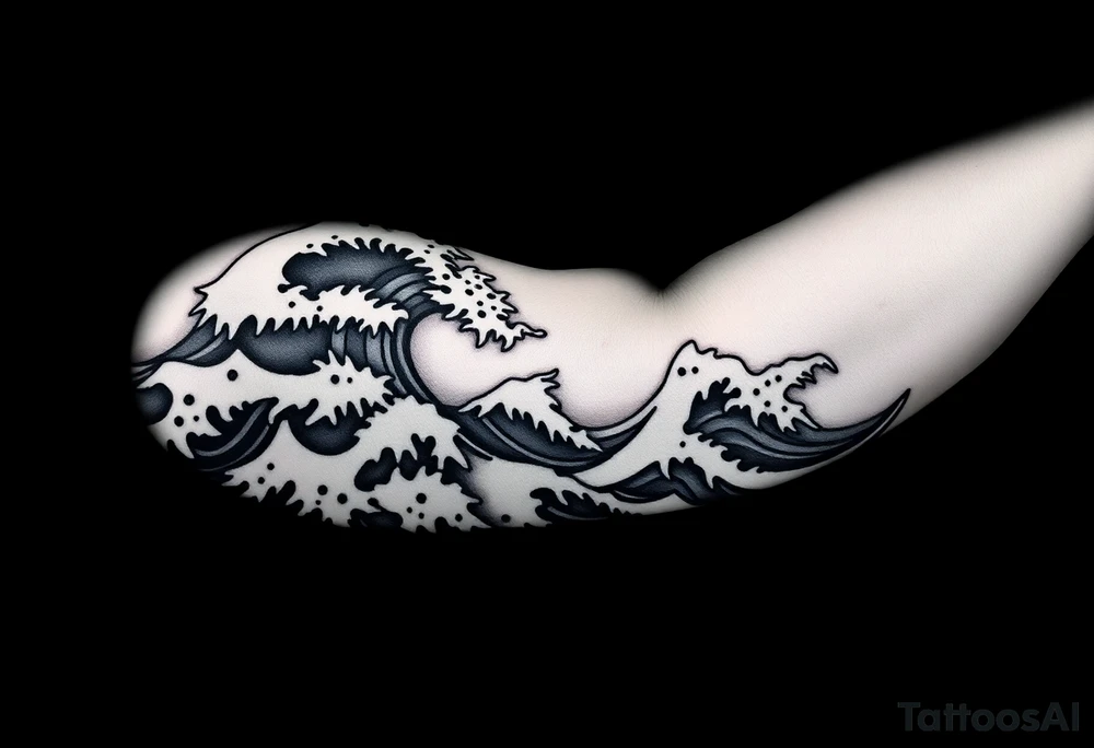 sea ​​waves tattoo idea