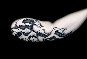 sea ​​waves tattoo idea