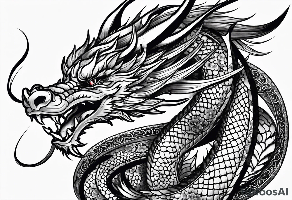 eastern dragon tattoo idea